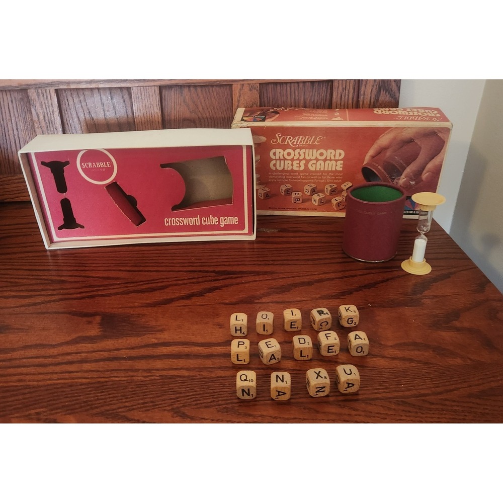 Vintage 1976 Scrabble Crossword Cubes‎ Word Game Selchow & Righter